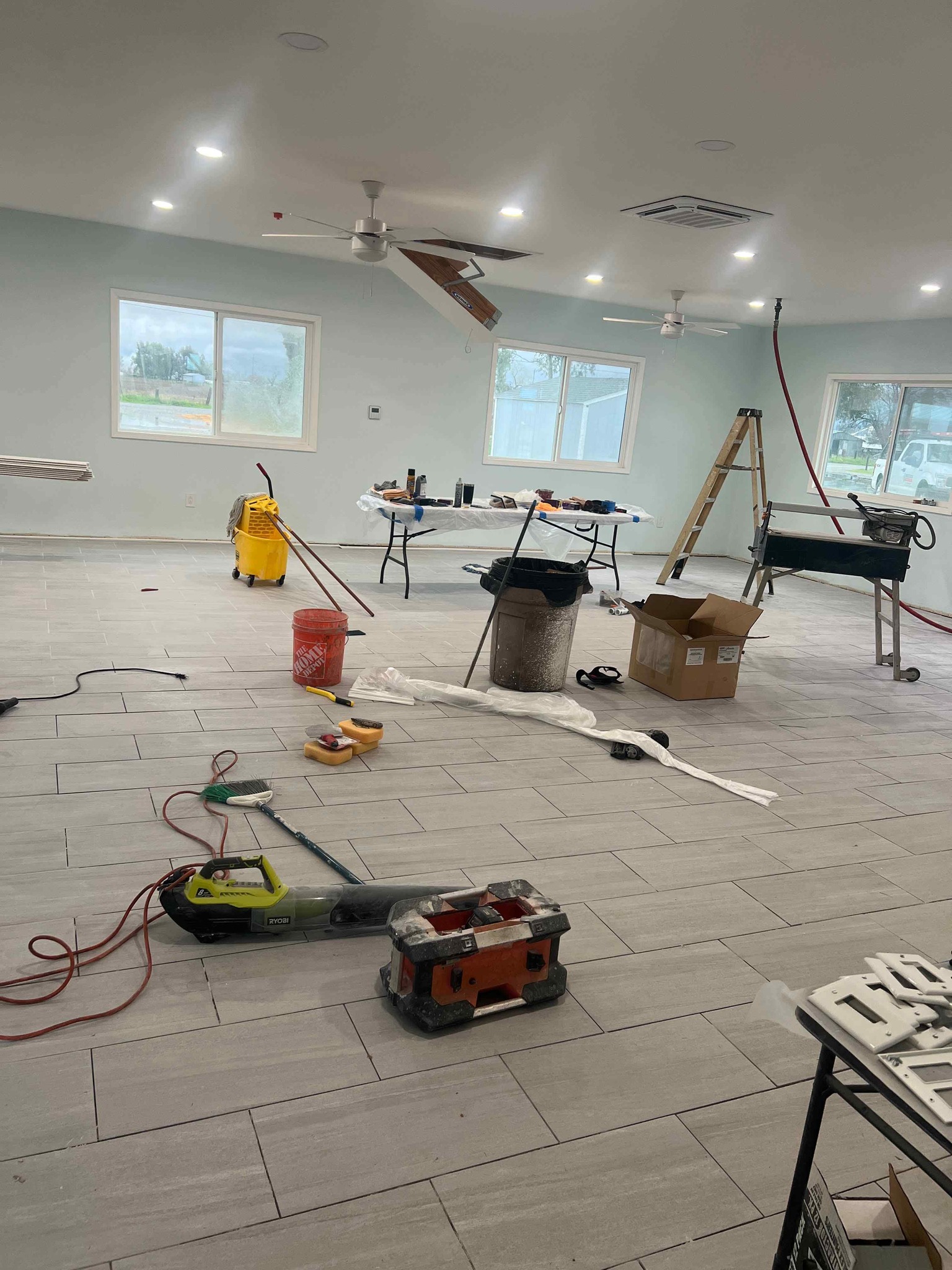Common room being prepared
