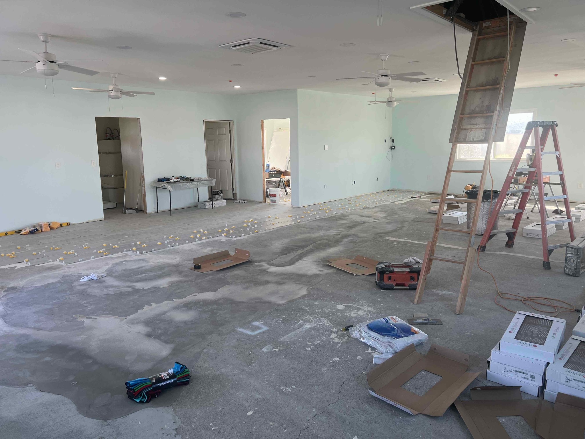 Interior being finished